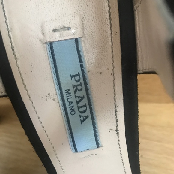 REAL Prada black suede platforms. 6.5 or 7 - Picture 5 of 16